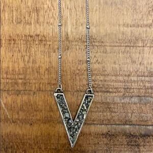 Silver V Necklace